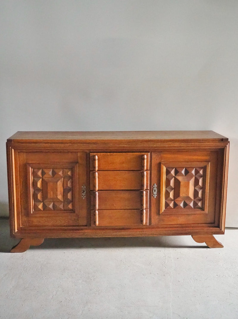 Vintage oak wood cabinet/counter Yamato store<br> HOLD