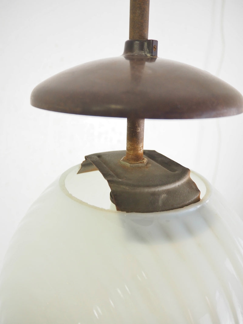 vintage<br> milk glass pendant lamp<br> Sendagaya store