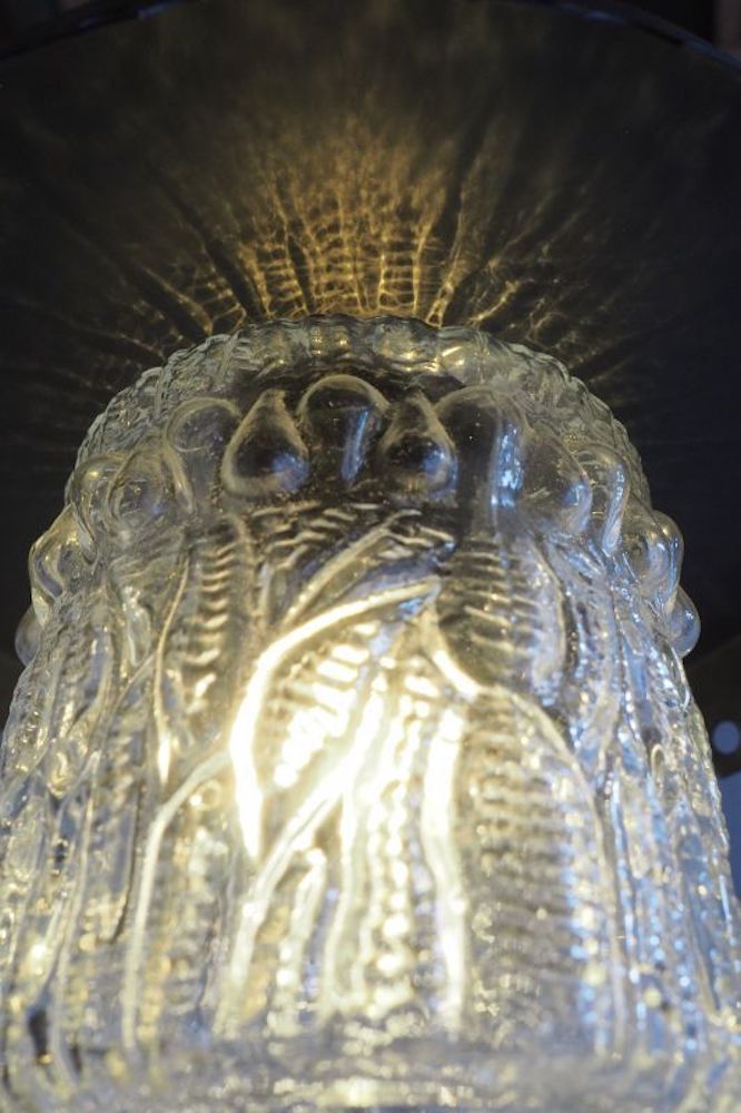 Vintage iron x glass pendant light Sendagaya store HOLD
