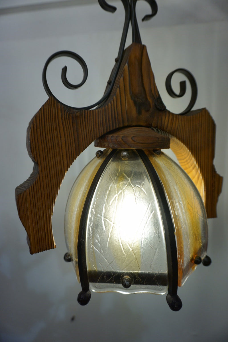 Vintage wood glass pendant lamp (Sendagaya store)_PLSD-190624-02