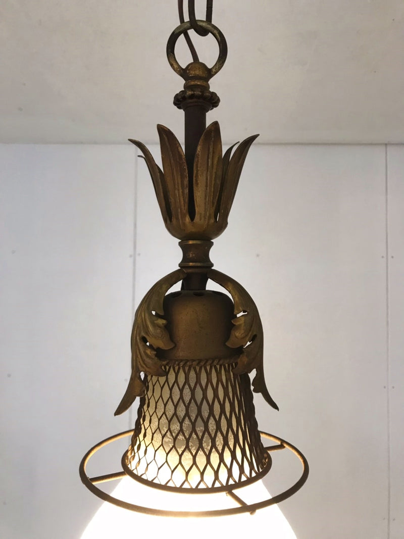 Vintage frosted glass pendant lamp (Haneda store)_PLSD-190704-02