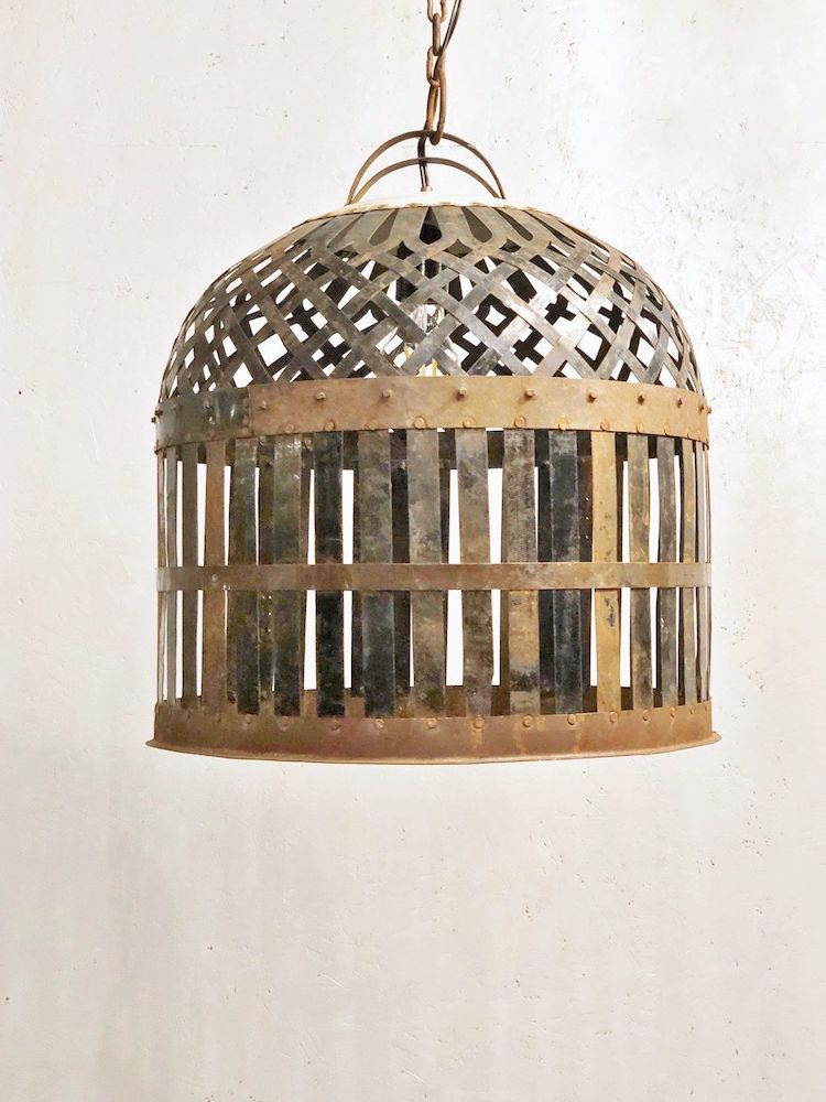 Vintage iron pendant light (S) -A- Sendagaya store