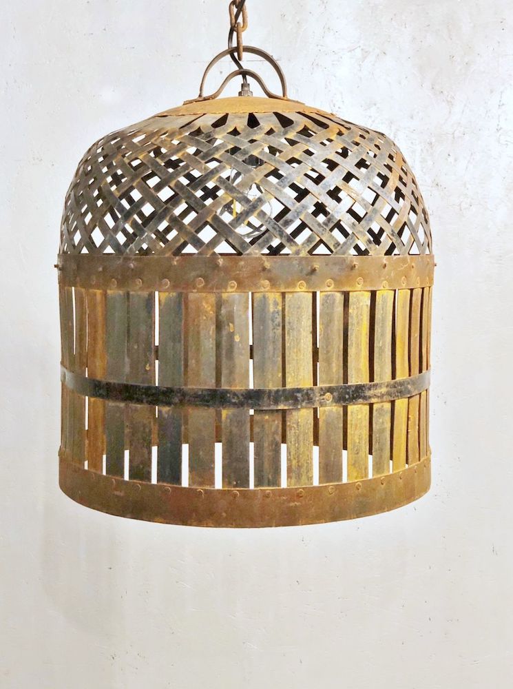 Vintage iron pendant light (S) -B-<br> Sendagaya store