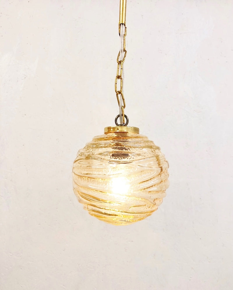 Vintage amber glass pendant lamp (Haneda store)_PLSD-200403-3-H