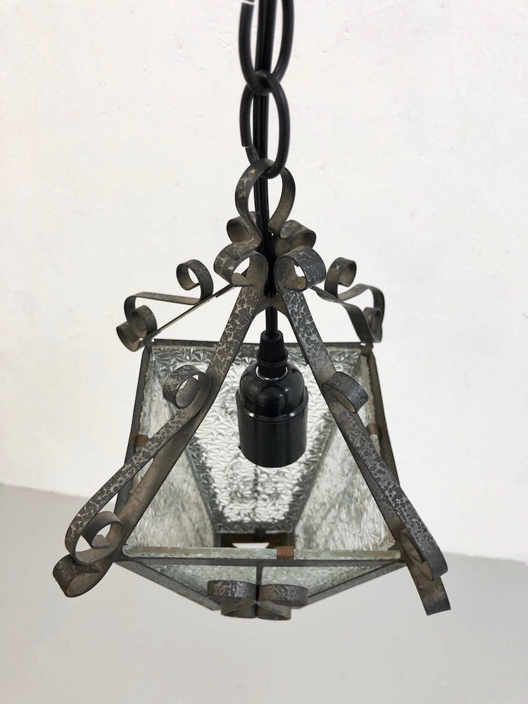 Vintage iron x glass pendant lamp<br> reload