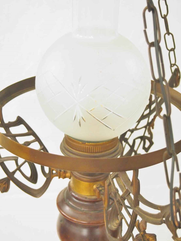 Vintage milk glass x brass pendant lamp (Haneda store)_PLSD-200420-4-S