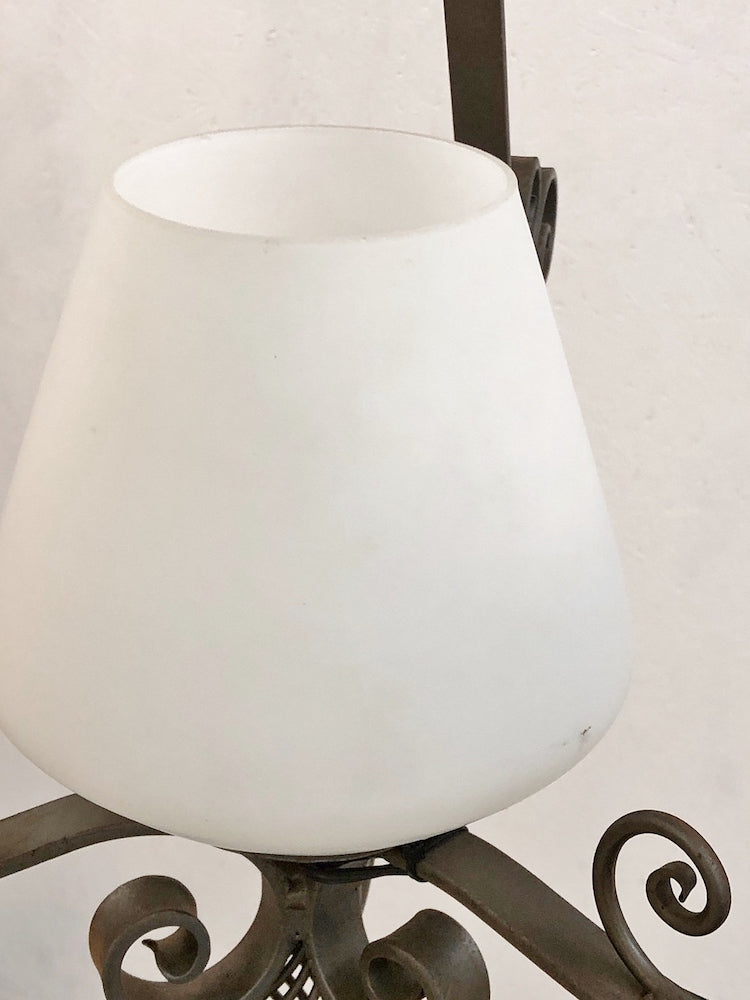 Vintage iron x milk glass pendant lamp Haneda store