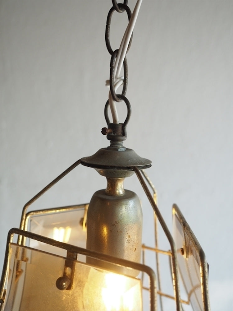 Vintage iron x design glass pendant light (Osaka store)_PLSD-201014-7-O