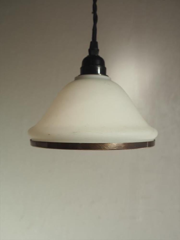 vintage frosted glass pendant light