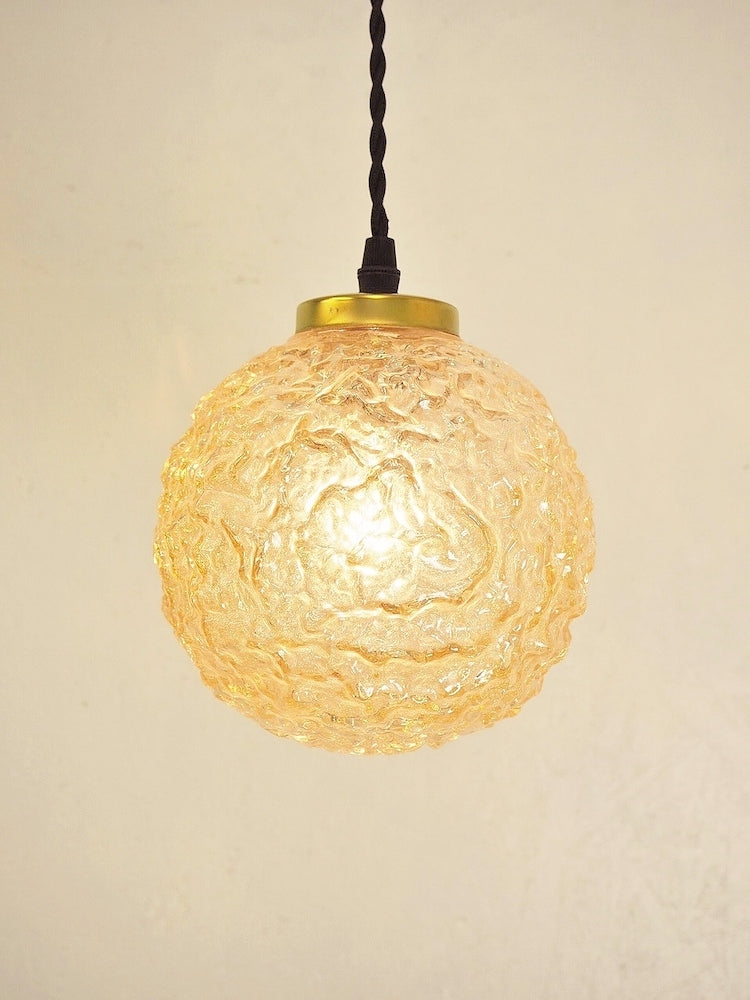 Vintage amber glass pendant lamp (Sendagaya store)_PLSD-201224-1-H