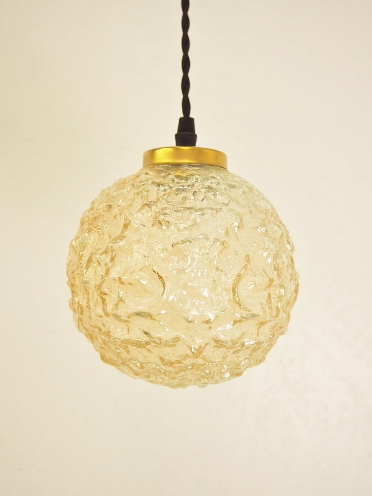Vintage amber glass pendant lamp (Sendagaya store)_PLSD-201224-1-H