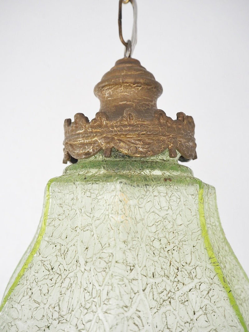 vintage light green glass pendant light

 (Haneda store)_plsd-210401-1-h