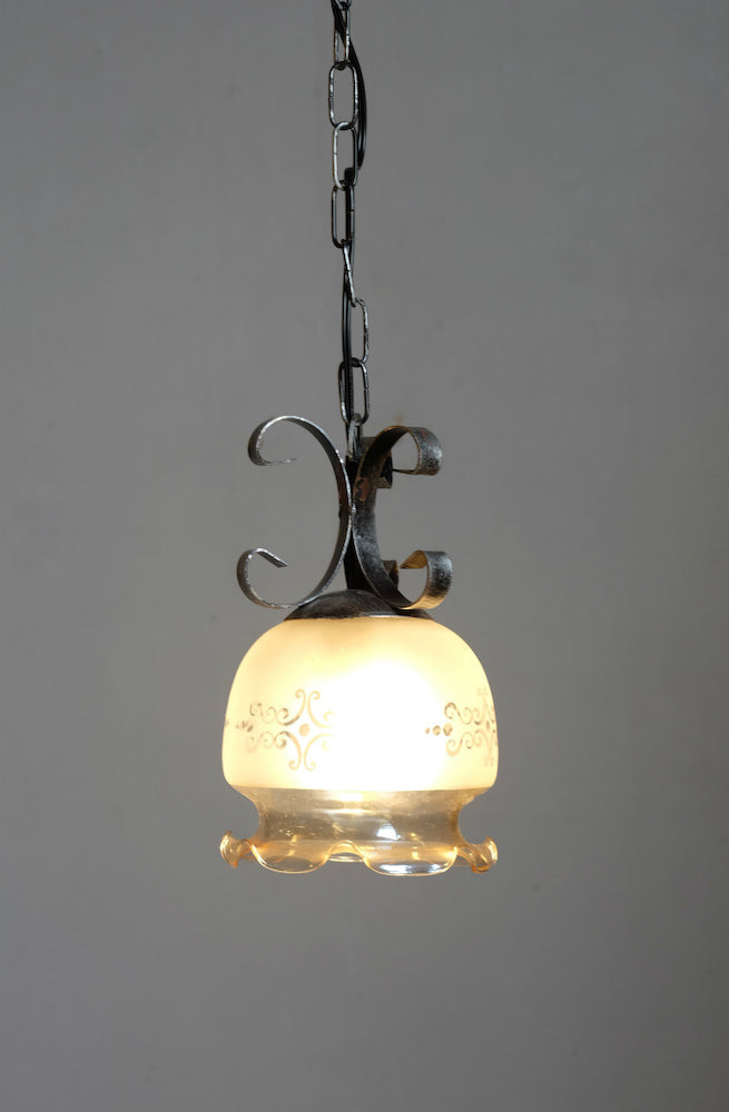 Vintage iron x glass pendant light<br><br> Yamato store