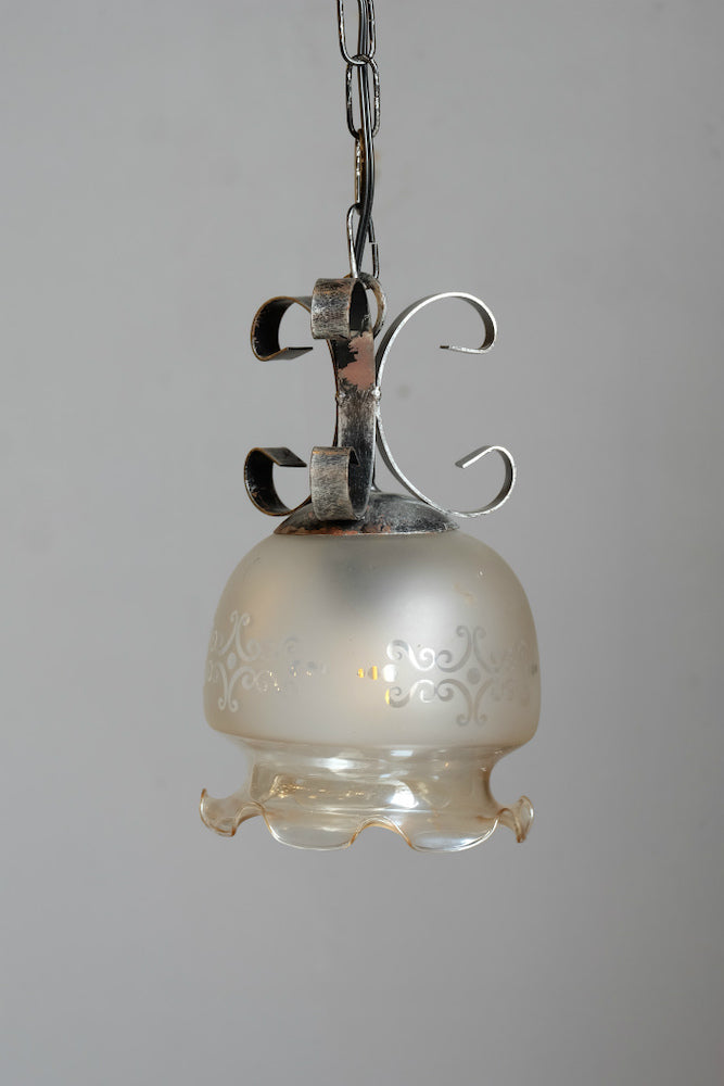 Vintage iron x glass pendant light<br><br> Yamato store