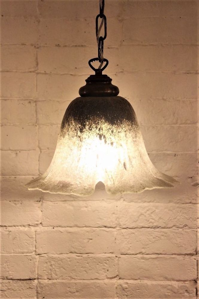 Vintage iron x glass pendant lamp (Sendagaya store)_PLSD-317