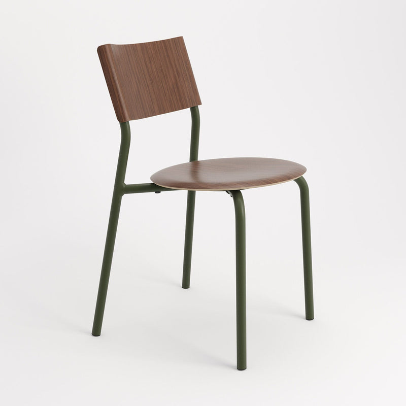 【P】SSD Chair - eco–certified wood<br> Walnut - ROSEMARY GREEN<br>