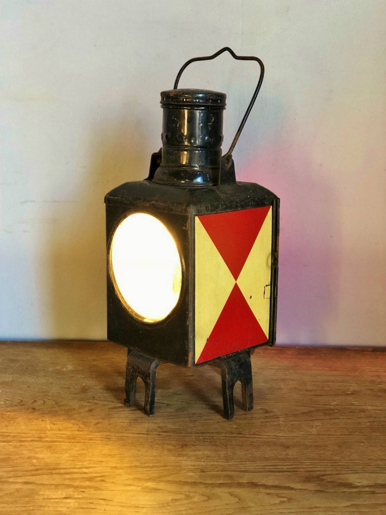 Vintage Train Lantern Lamp Yamato Store