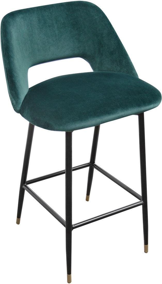 Andrew Bar Chair Green Velvet