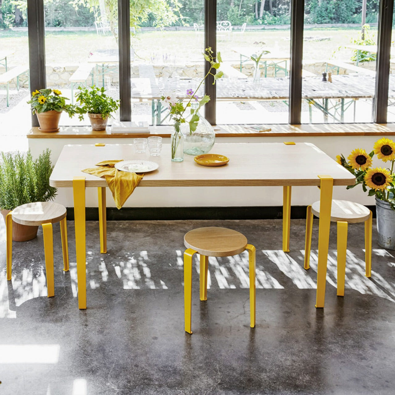 TIPTOE<br>Table and desk leg – 75 cm <br>SUNFLOWER YELLOW <br>大和店・大阪店・cerote antiques - ヴィンテージ SHARK ATTACK