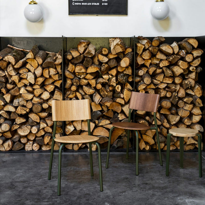 【P】SSD Chair - eco–certified wood<br> Walnut - ROSEMARY GREEN<br>