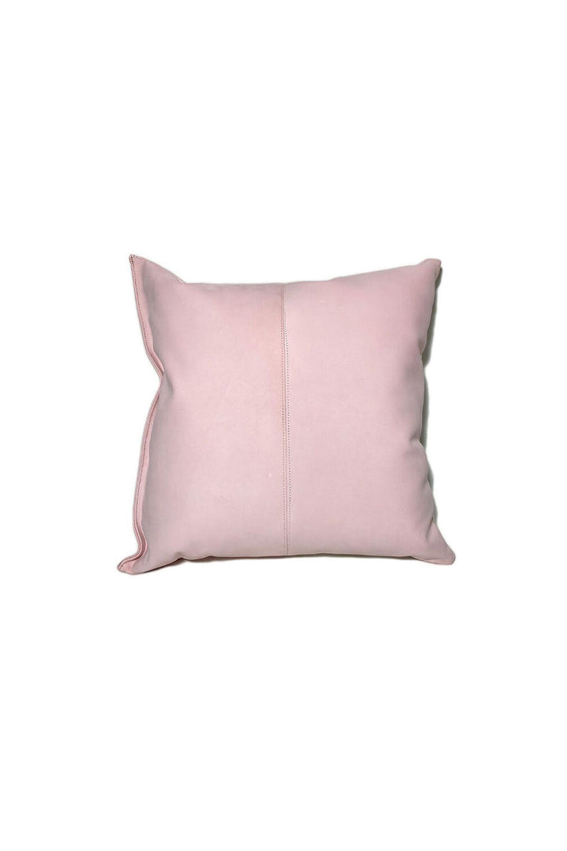 LEATHER CUSHION （pink×silver）