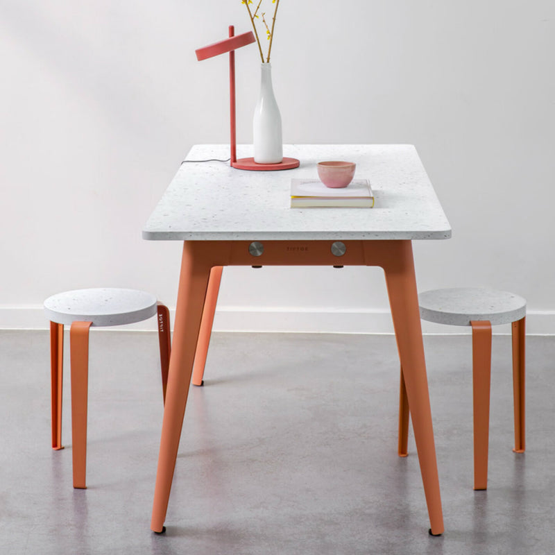 LOU stool in recycled plastic VENEZIA<br> ASH PINK