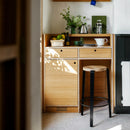 TIPTOE<br>MI LOU mid-high stool – solid wood – SOLID OAK <br>GRAPHITE BLACK - ヴィンテージ SHARK ATTACK