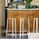 TIPTOE<br>BIG LOU bar stool – SOLID OAK <br>CLOUDY WHITE - ヴィンテージ SHARK ATTACK