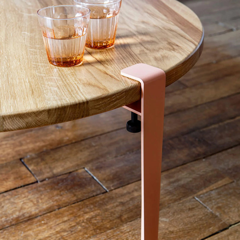 Coffee table and bench leg – 43 cm <br>ASH PINK