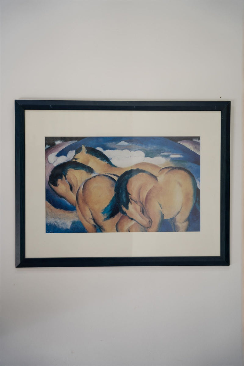 Franz Marc "Little Yellow Horses" Wall Art<br> Vintage Yamato store