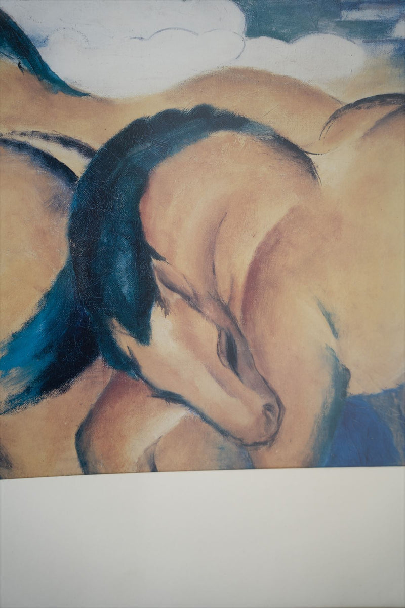 Franz Marc "Little Yellow Horses" Wall Art<br> Vintage Yamato store