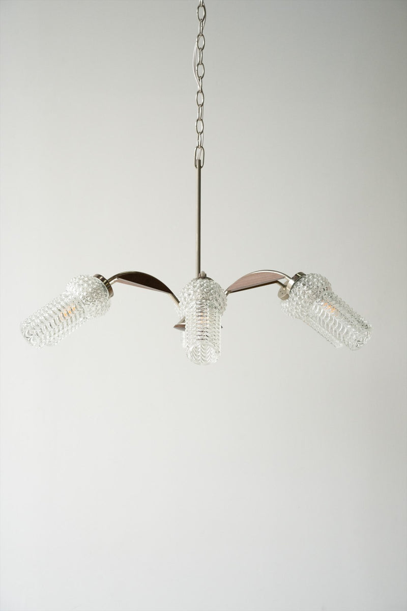 6-light cutting glass chandelier Vintage Yamato store ★HOLD ~ until 8/5
