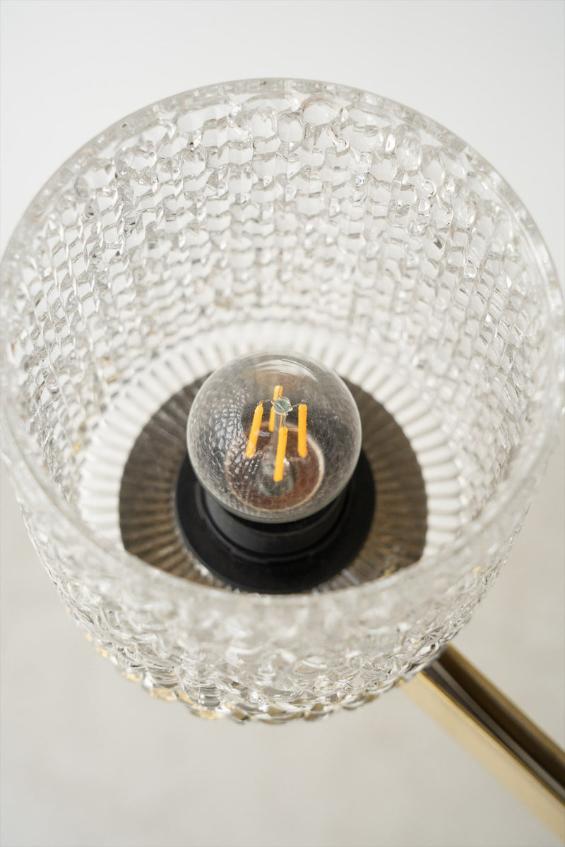3-light cutting glass chandelier vintage Sendagaya store