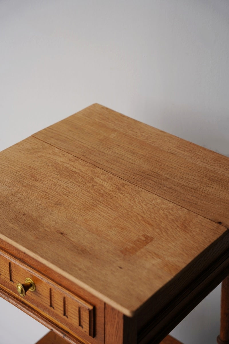 vintage oak wood occasional table<br> reload