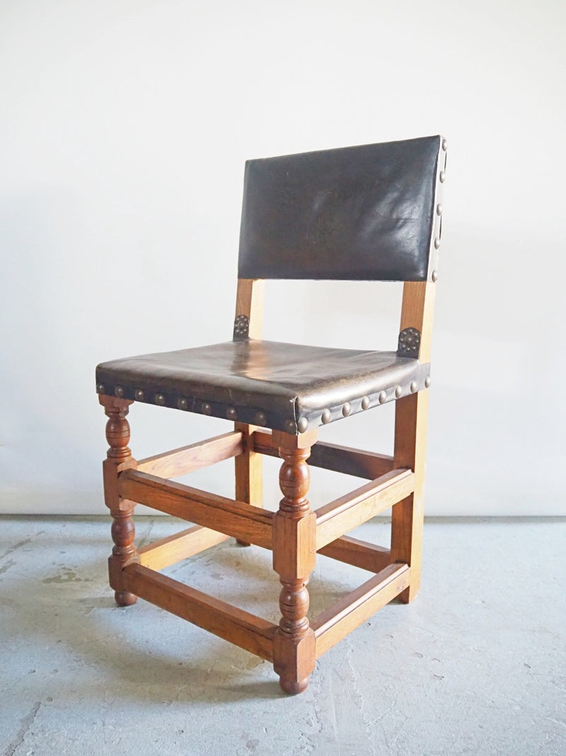 vintage<br> Oakwood x leather chair Yamato store