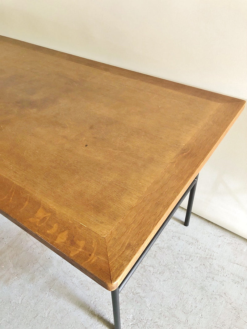 Vintage oak wood x iron leg dining table (Sendagaya store) ANTS-210615-3-H